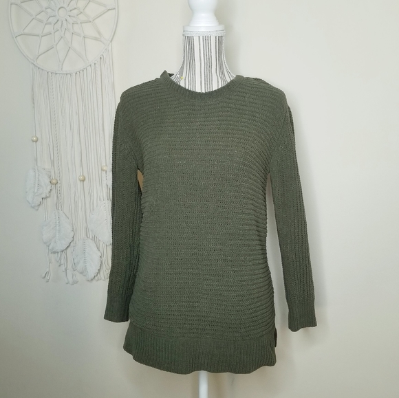BB Dakota Sweaters - BB Dakota Chenille Knit Sweater Army Green Sz S